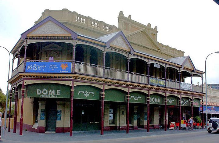 Cafes along South Terrace in Fremantle, locally known as the Cappuccino Strip.