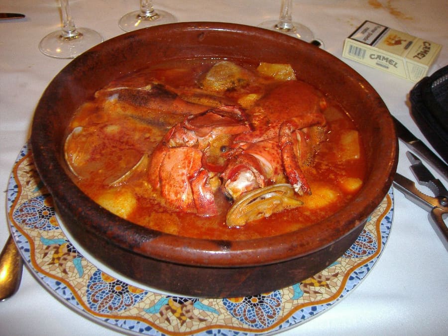 Suquet de peix, a classic Catalan fisherman's stew made with local rockfish and potatoes.