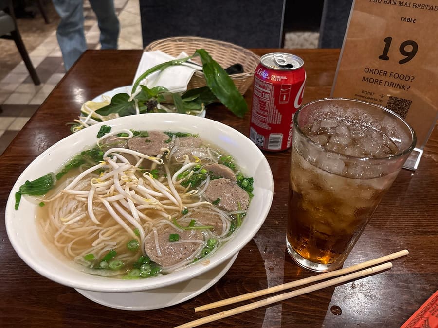 A steaming bowl of pho, a staple dish across San Jose's Little Saigon.