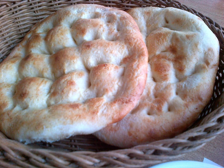 Freshly baked pide served at a traditional local lokanta.