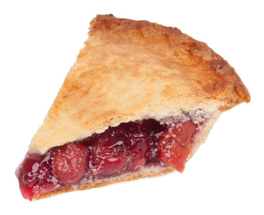 Tart cherry pie, made with locally harvested Montmorency cherries.